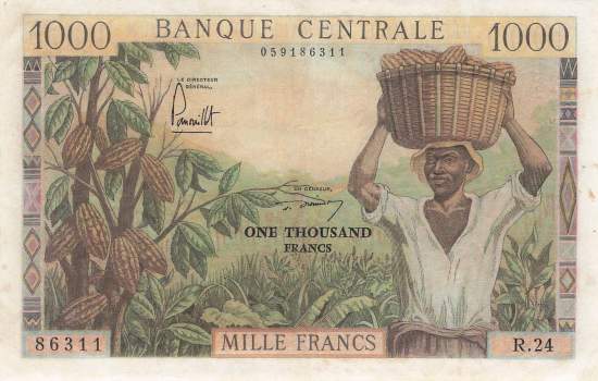 Kamerun 1000 Francs 1962 p12b